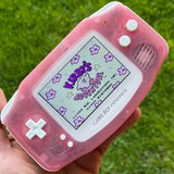 CLEAR PINK/WHITE  IPS BACKLIT NINTENDO GAMEBOY ADVANCE