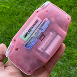 CLEAR PINK/WHITE  IPS BACKLIT NINTENDO GAMEBOY ADVANCE