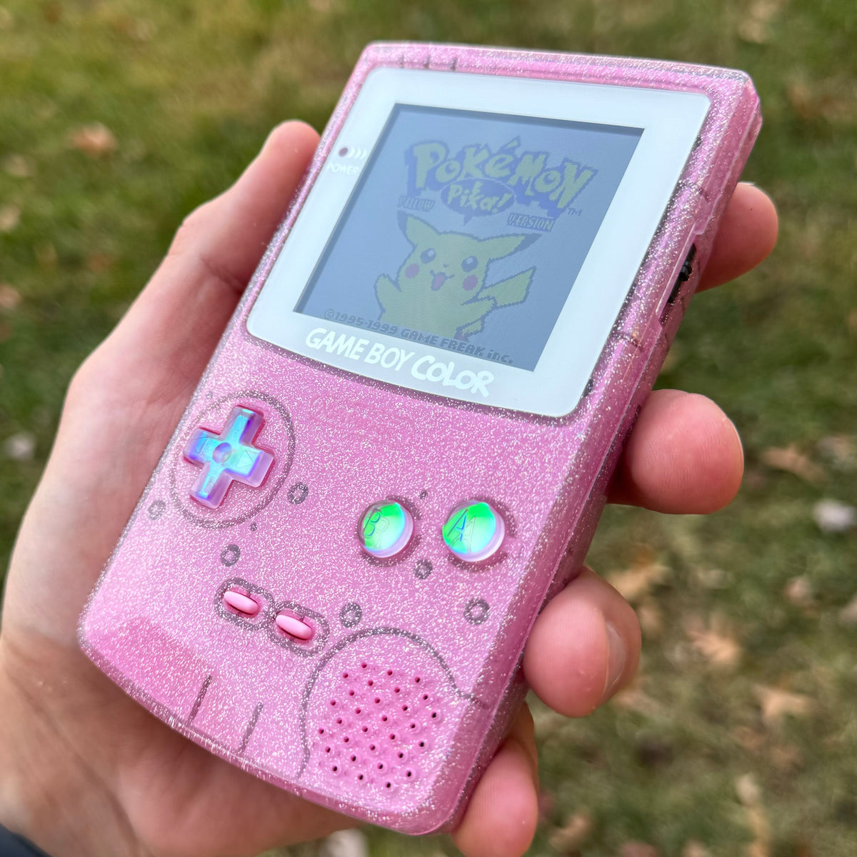 Semitransparent Pink/Glitter/Opal IPS Backlit Nintendo Gameboy Color