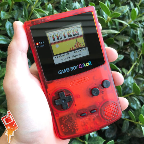 Transparent Red/Black Backlit Nintendo Gameboy Color
