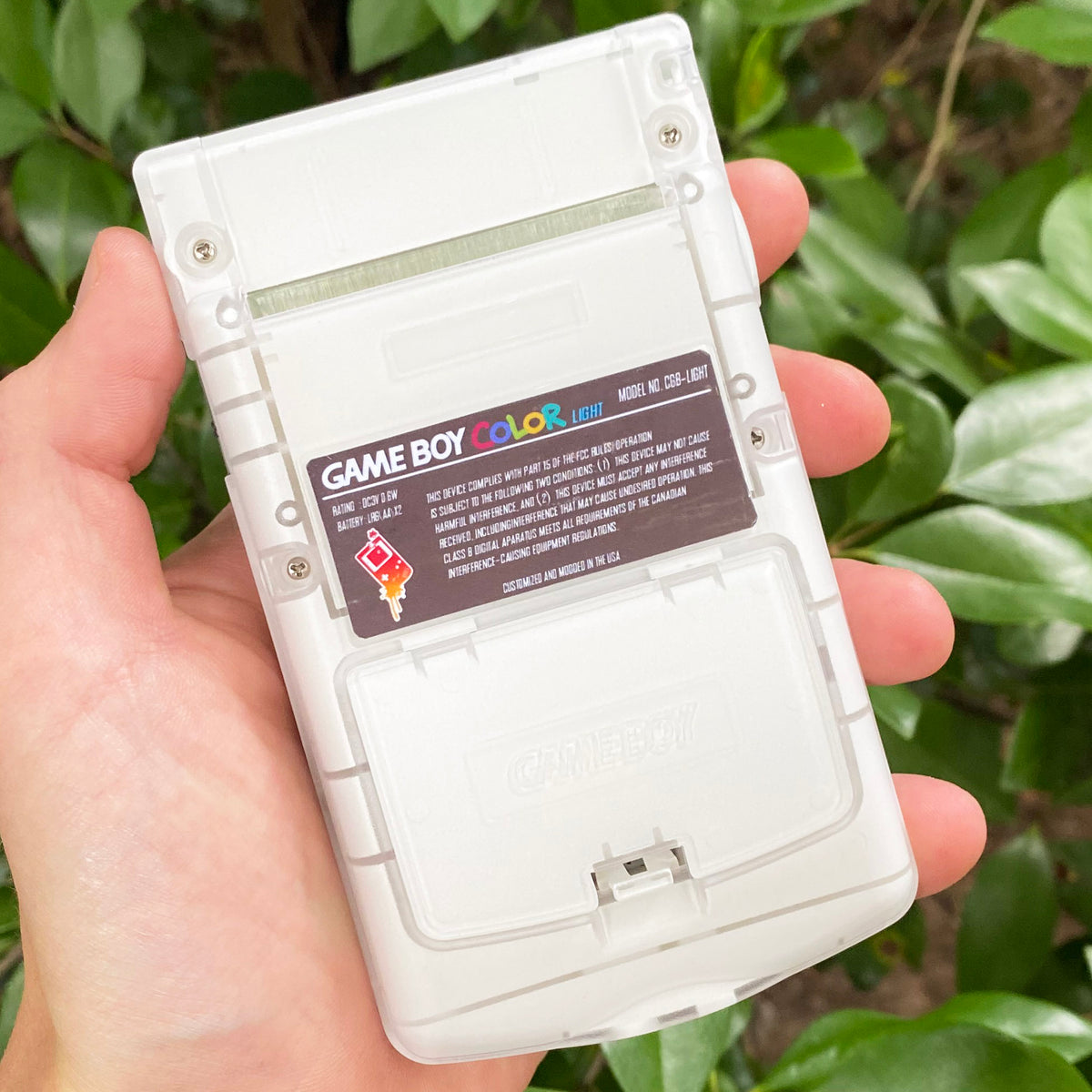 Semi-transparent White XL IPS Backlit Nintendo Gameboy Color Semi-transparent White XL IPS Backlit Nintendo Gameboy Color