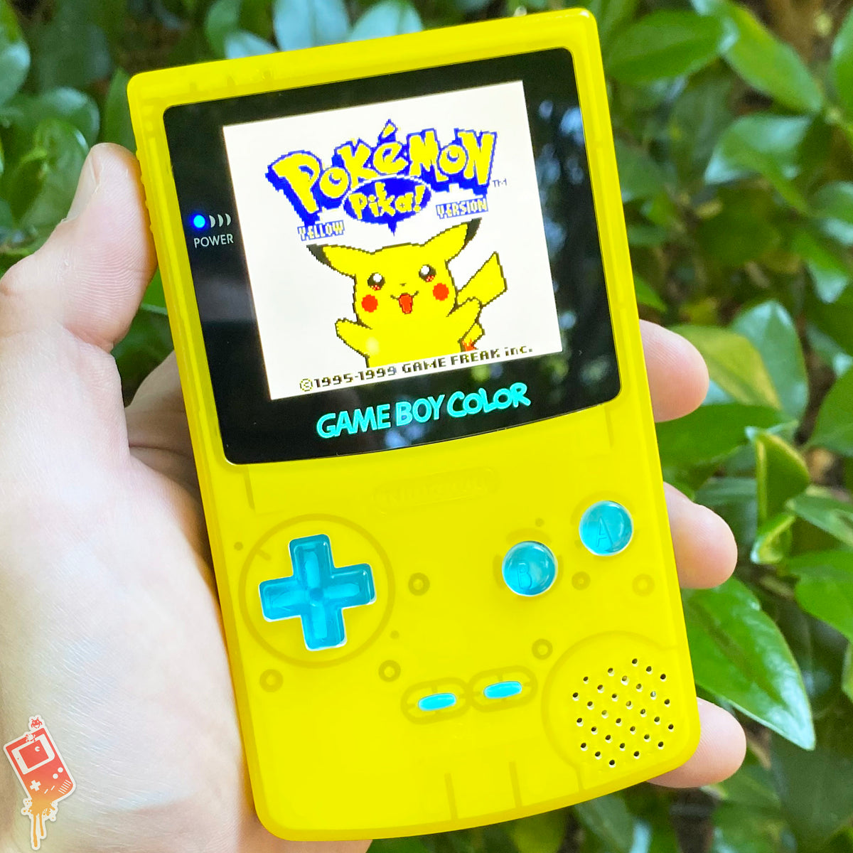Semi-transparent Yellow/Sky Blue XL IPS Backlit Nintendo Gameboy