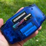CLEAR BLUE/SKY BLUE OPAL IPS BACKLIT NINTENDO GAMEBOY ADVANCE