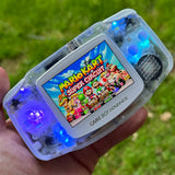 CLEAR/OPAL IPS BACKLIT NINTENDO GAMEBOY ADVANCE + USB-C + LED BUTTONS