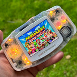 CLEAR/OPAL IPS BACKLIT NINTENDO GAMEBOY ADVANCE + USB-C + LED BUTTONS