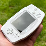 WHITE  IPS BACKLIT NINTENDO GAMEBOY ADVANCE + USB-C + LED BUTTONS + ACRYLIC DISPLAY