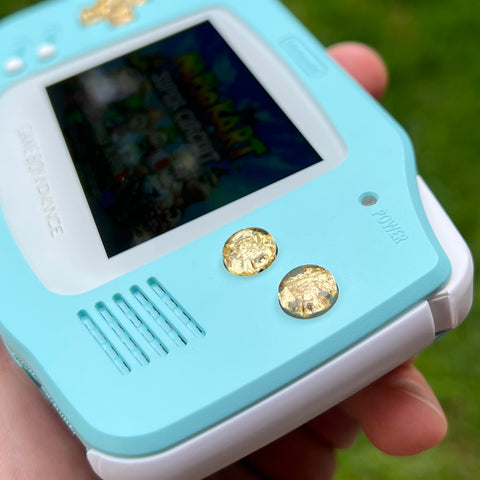 BABY BLUE/24K GOLD IPS BACKLIT NINTENDO GAMEBOY ADVANCE