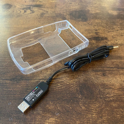 Gameboy Color TPU Protective Case + USB Power Cable BUNDLE