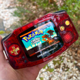 MIRROR CLEAR RED/ OPAL IPS BACKLIT NINTENDO GAMEBOY ADVANCE