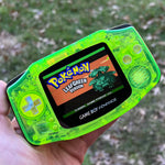 MIRROR CLEAR GREEN/ MIDNIGHT OPAL IPS BACKLIT NINTENDO GAMEBOY ADVANCE