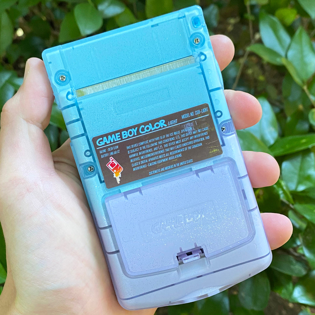 Semi-Transparent Pastel Blue/Purple Glitter XL IPS Backlit