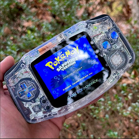 MIRROR CLEAR/MIDNIGHT OPAL IPS BACKLIT NINTENDO GAMEBOY ADVANCE