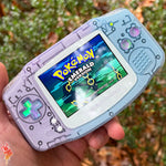 SEMI-TRANSPARENT PASTEL BLUE/PURPLE GLITTER  IPS BACKLIT NINTENDO GAMEBOY ADVANCE