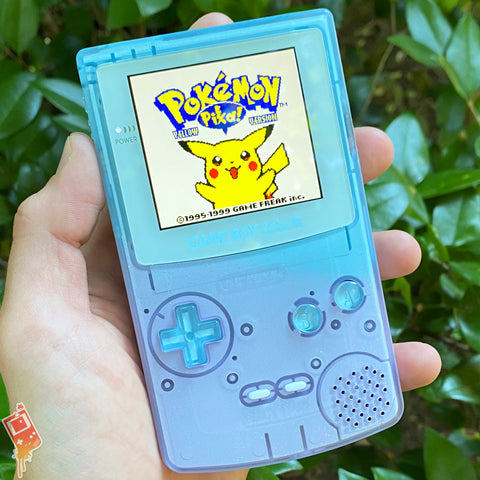 Semi-Transparent Pastel Blue/Purple Glitter XL IPS Backlit Nintendo Gameboy Color