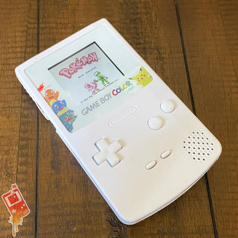 Solid White PokeBoy! Backlit Gameboy Color