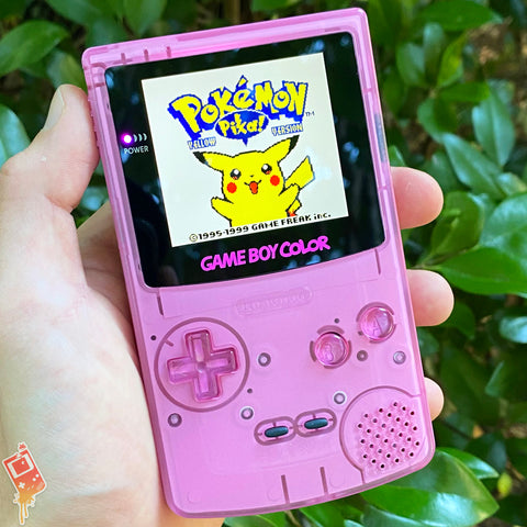 Semi-transparent Pink XL IPS Backlit Nintendo Gameboy Color