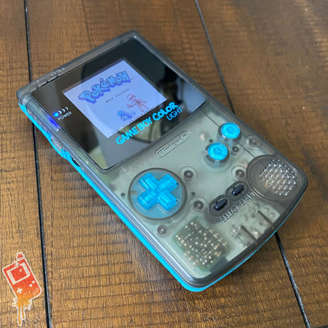 Smoke Black/Sky Blue Backlit Nintendo Gameboy Color