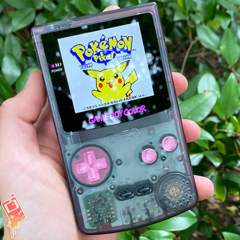 Smoke Black/Pastel Pink XL IPS Backlit Nintendo Gameboy Color