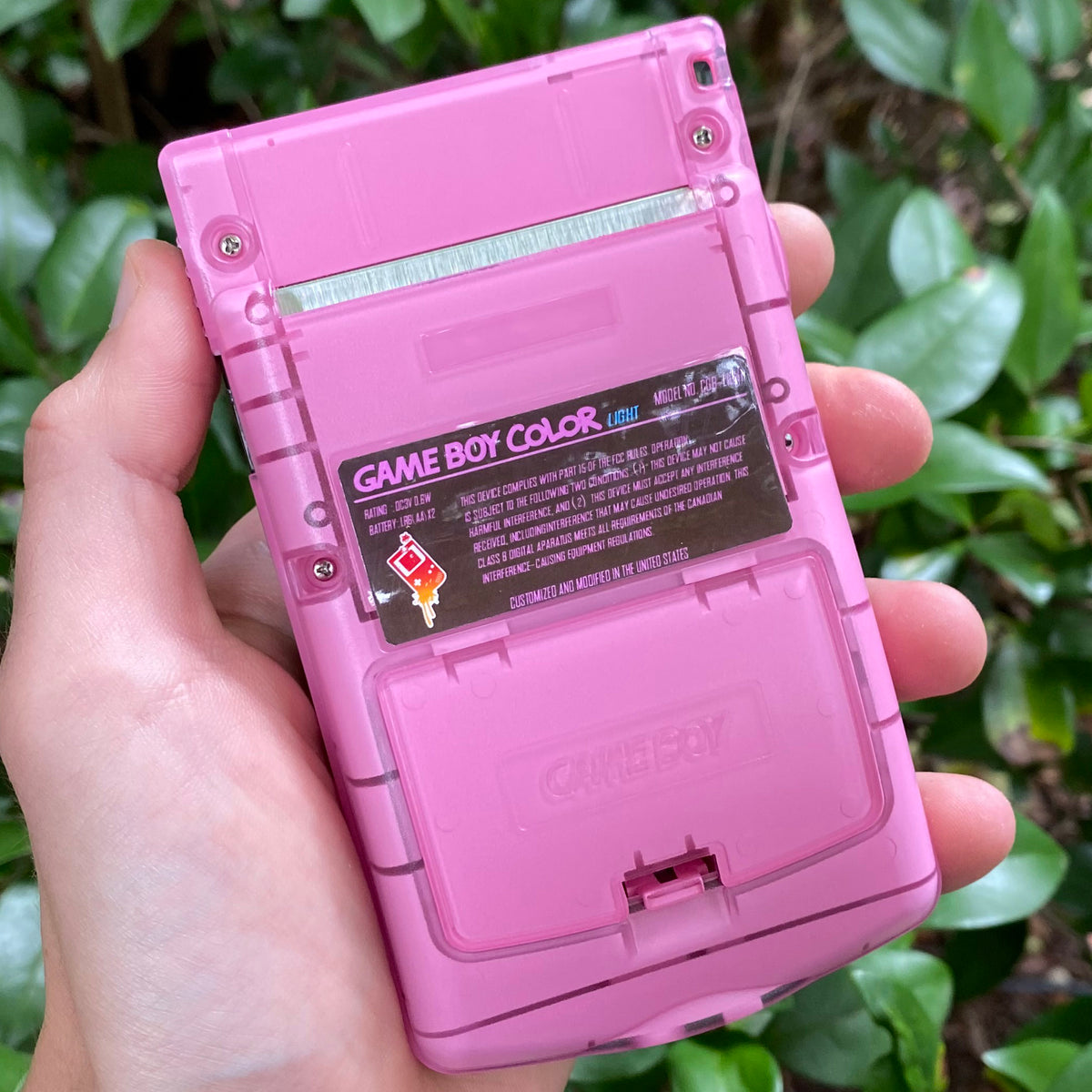 Smoke Black/Pastel Pink XL IPS Backlit Nintendo Gameboy Color ...