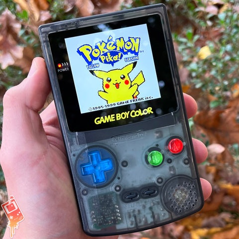 Smoke Black Transparent PokeBoy! XL IPS Backlit Gameboy Color